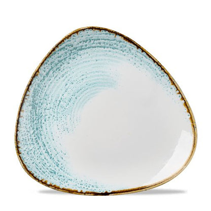 Aquamarinblauer Teller der Homespun-Kollektion für Gastronomie