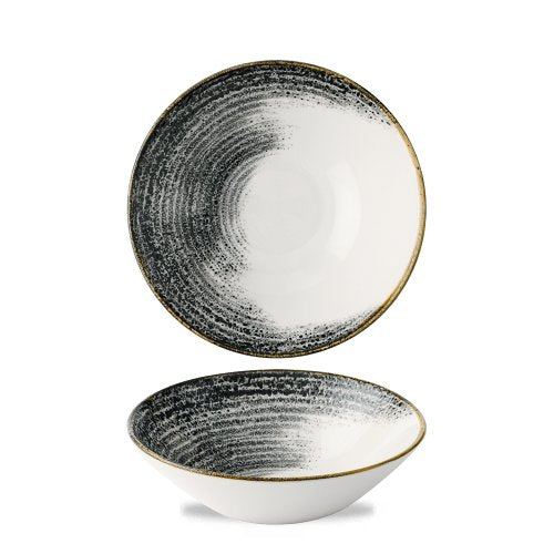 Churchill Super Vitrified Homespun Accents Black Schale für Suppen und Desserts