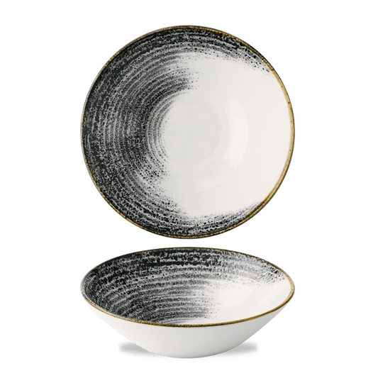 Churchill Super Vitrified Homespun Accents Black Schale 22,2cm für Gastronomie.