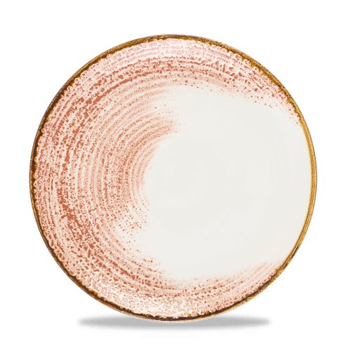 Churchill Super Vitrified Homespun Accents Coral Teller, flach, 26cm, ideal für Gastronomie