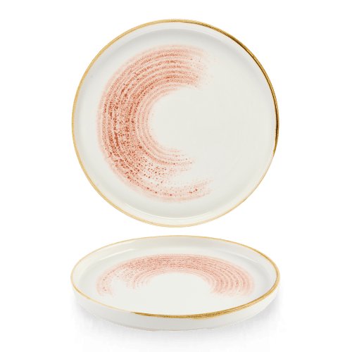 Churchill Super Vitrified Homespun Coral Teller für Gastronomie