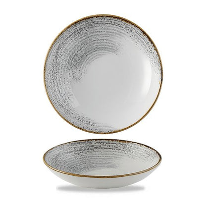 Churchill Super Vitrified Homespun Accents Jasper Grey Teller Tief Coup 18,2cm für gastronomische Anwendungen