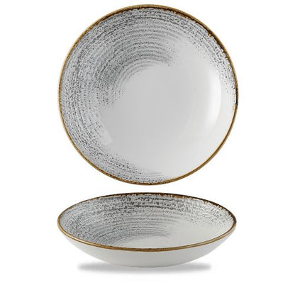 Churchill Super Vitrified Homespun Accents Jasper Grey Teller für Gastronomie und Catering