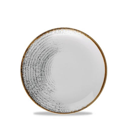 Churchill Super Vitrified Homespun Accents Jasper Grey Teller für elegante Speisenpräsentation in der Gastronomie.