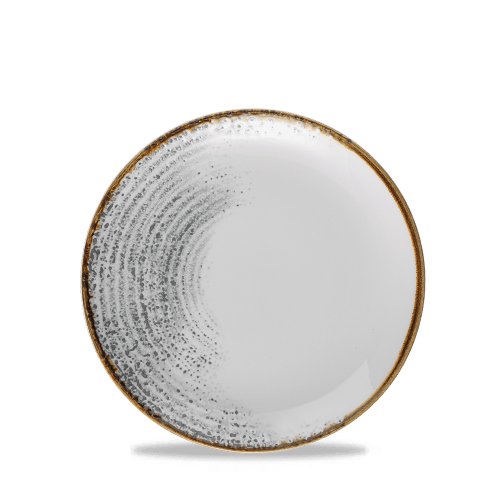 Churchill Super Vitrified Homespun Accents Jasper Grey Teller für elegante Speisenpräsentation in der Gastronomie.