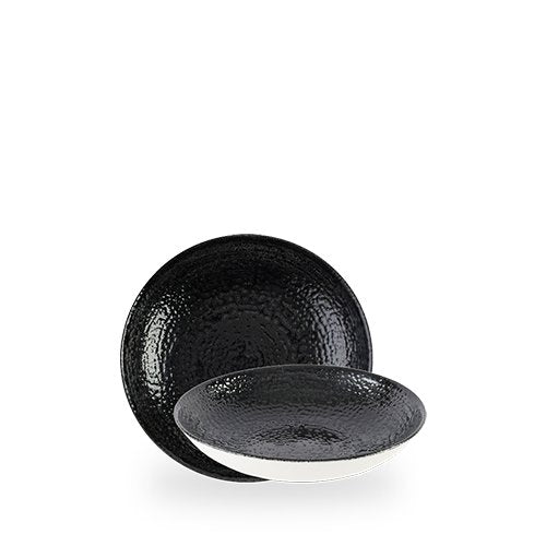 Churchill Super Vitrified Homespun Chroma Black Teller Tief 18,2cm für gastronomische Anwendungen