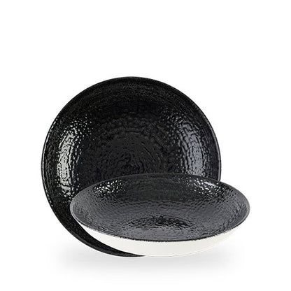 Churchill Super Vitrified Homespun Chroma Black Teller Tief 24,8cm für gastronomische Anwendungen