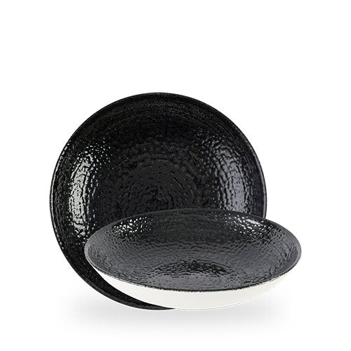Churchill Super Vitrified Homespun Chroma Black Teller Tief 24,8cm für gastronomische Anwendungen