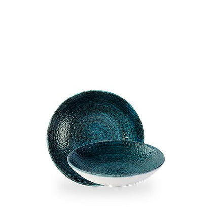 Churchill Super Vitrified Homespun Chroma Blue Teller, tief, für Gastronomie und professionelle Küche