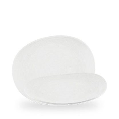 Churchill Super Vitrified Inked Elements Ice Opal-Teller 28cm für die gastronomische Präsentation von Speisen.
