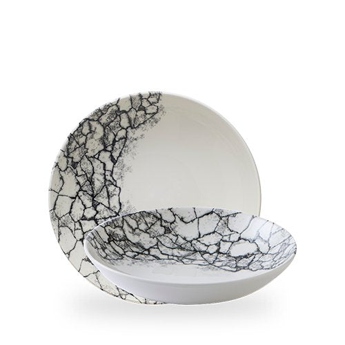 Churchill Super Vitrified Kintsugi Accents Schale in Quarzschwarz für Gastronomie und Catering