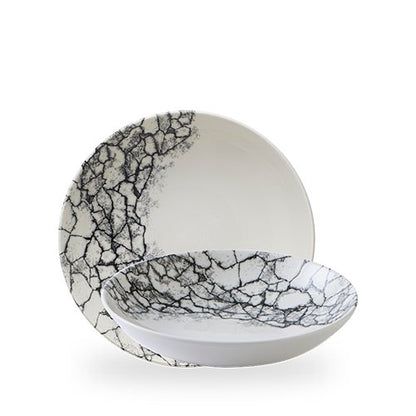 Churchill Super Vitrified Kintsugi Accents Schale in Quarzschwarz für Gastronomie und Catering