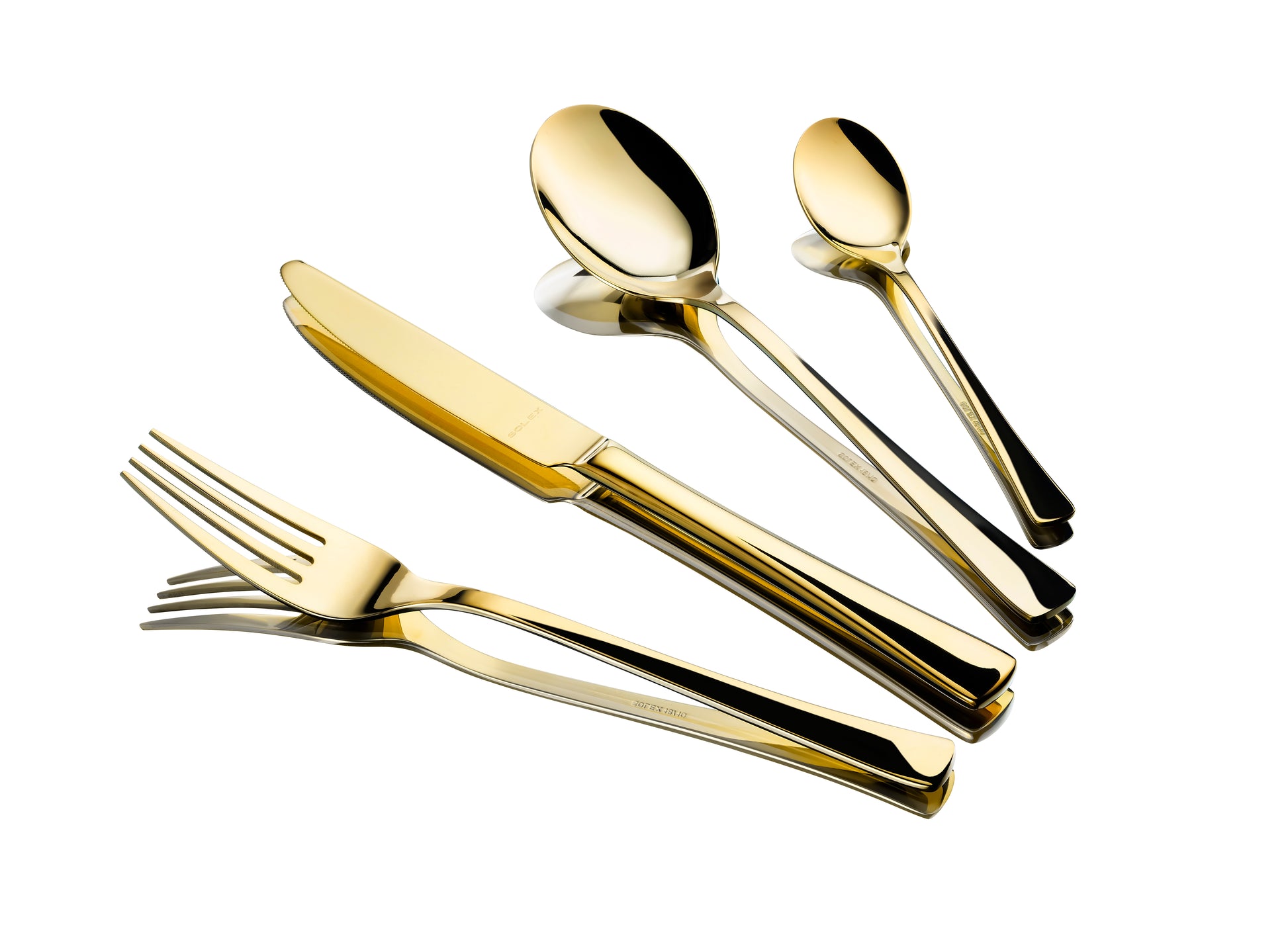 solex GERMANY Kuchengabel 150 mm PVD Gold für Kuchen und Torten