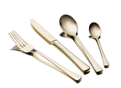 solex Kuchengabel 150 mm Retro PVD Champagner für Kuchen und Desserts
