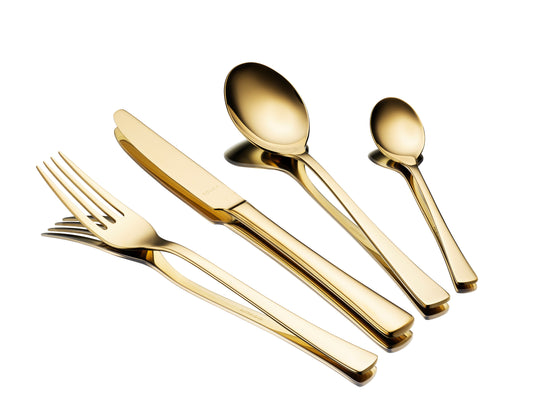 solex Kaffeelöffel 139 mm Retro PVD Gold für gastronomischen Einsatz