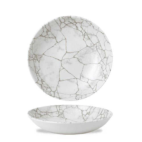 Churchill Super Vitrified Kintsugi Agate Grey Teller für Gastronomie und ansprechende Speisenpräsentation