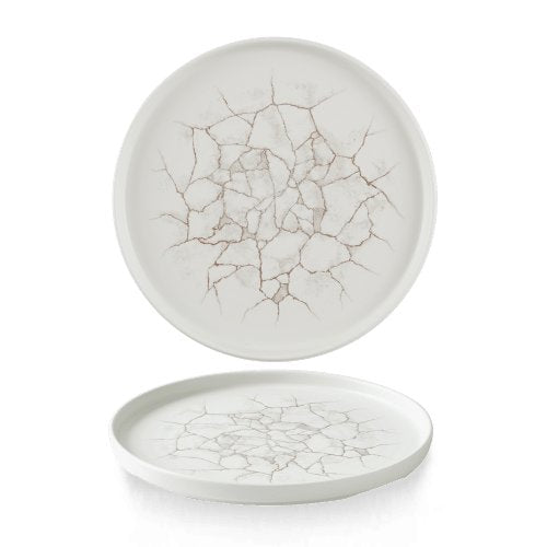 Churchill Kintsugi Agate Grey Teller, flach, 26 cm, ideal für Gastronomie