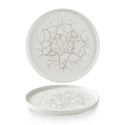 Churchill Kintsugi Agate Grey Teller, flach, 26 cm, ideal für Gastronomie
