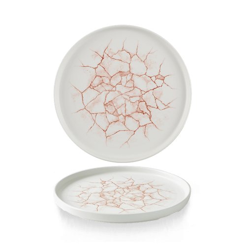 Churchill Super Vitrified Kintsugi Coral Teller, flach, 21cm, für Gastronomie