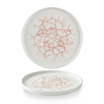 Churchill Super Vitrified Kintsugi Coral Teller, flach, für die Gastronomie