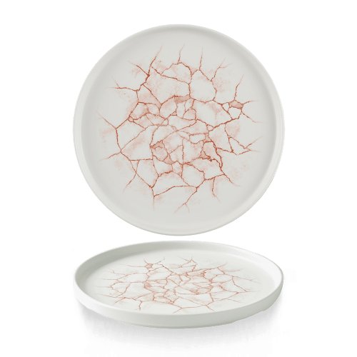 Churchill Super Vitrified Kintsugi Coral Teller, flach, für die Gastronomie
