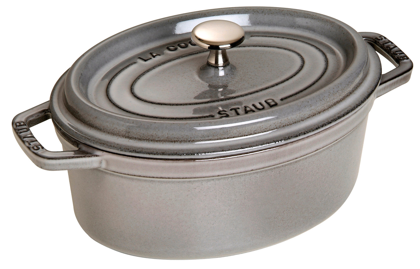 Staub Cocotte 23 cm aus Gusseisen für die Zubereitung von Eintöpfen und Aufläufen