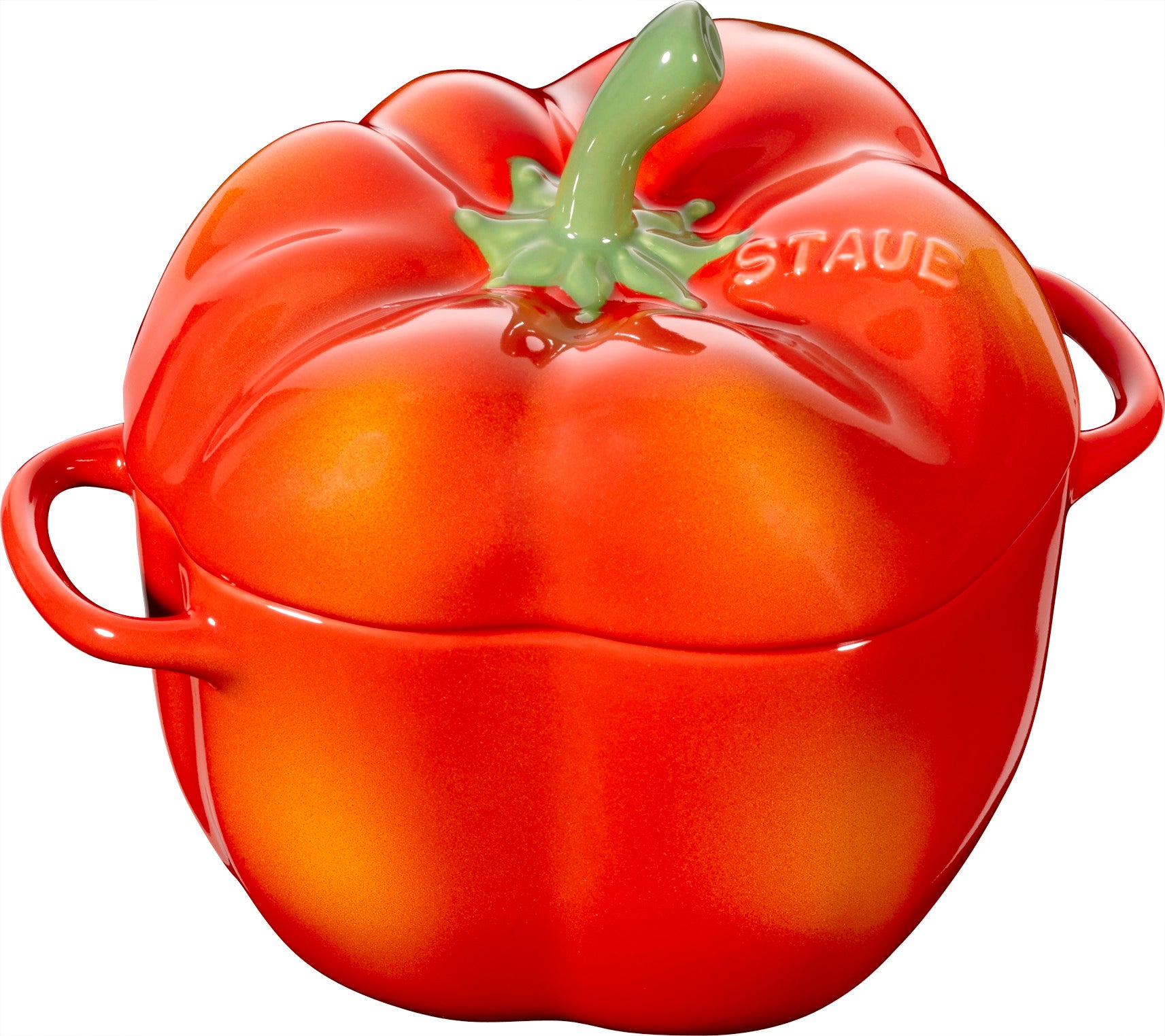 Staub Cocotte 11 cm in Orange-Rot, ideal zum Kochen und Servieren