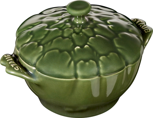 Staub Cocotte 13 cm in Basilikum-Grün, ideal für die Zubereitung und Servierung von Speisen