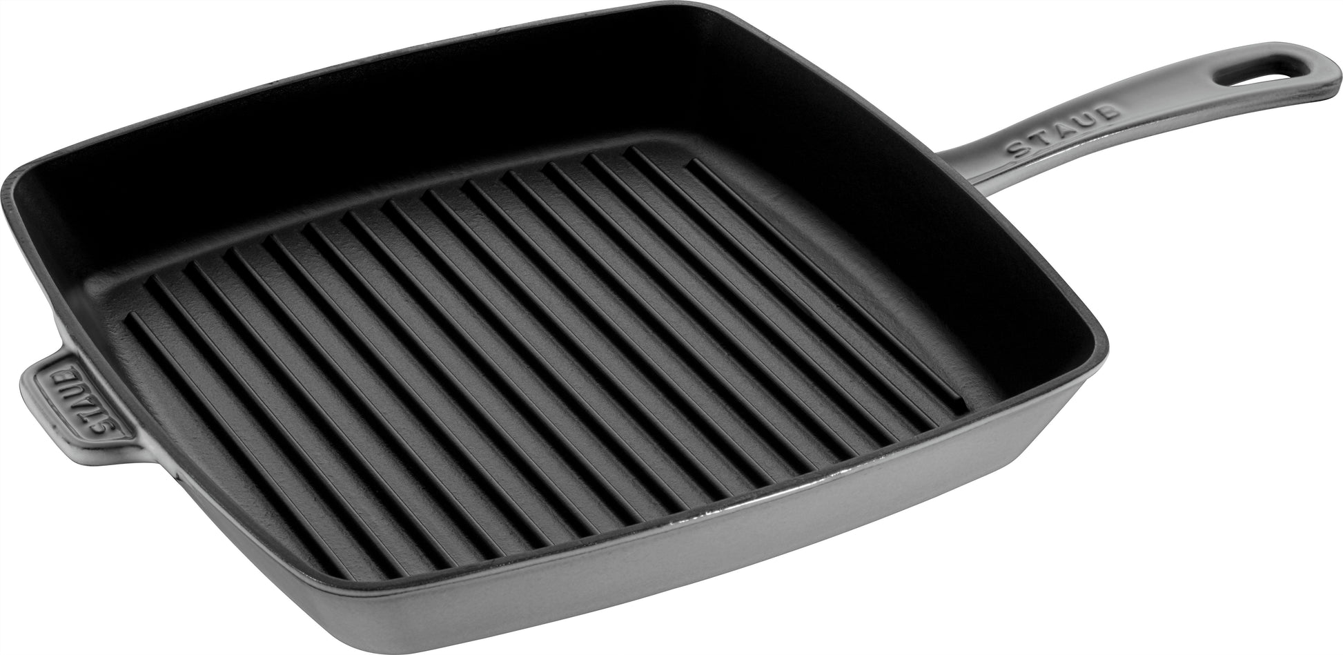 Staub American Grillpfanne, 30 cm, quadratisch, Gusseisen, ideal für Grillen und Braten.