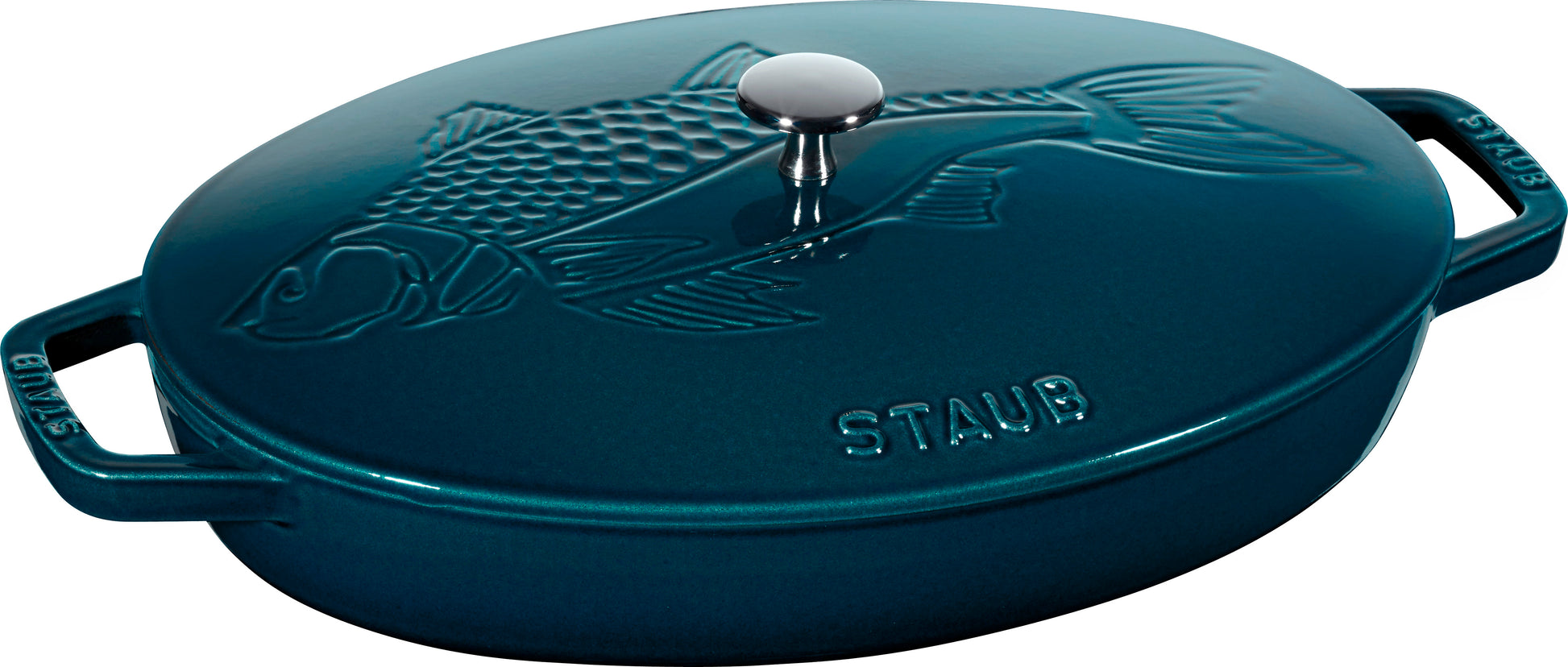 Staub Ofenform mit Deckel für die Zubereitung von Fischgerichten