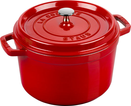 Staub Cocotte tief, 24 cm aus Gusseisen für vielseitige Kochanwendungen