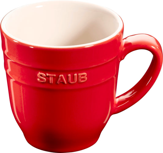 Staub Tasse in Kirsch-Rot für Heiß- und Kaltgetränke