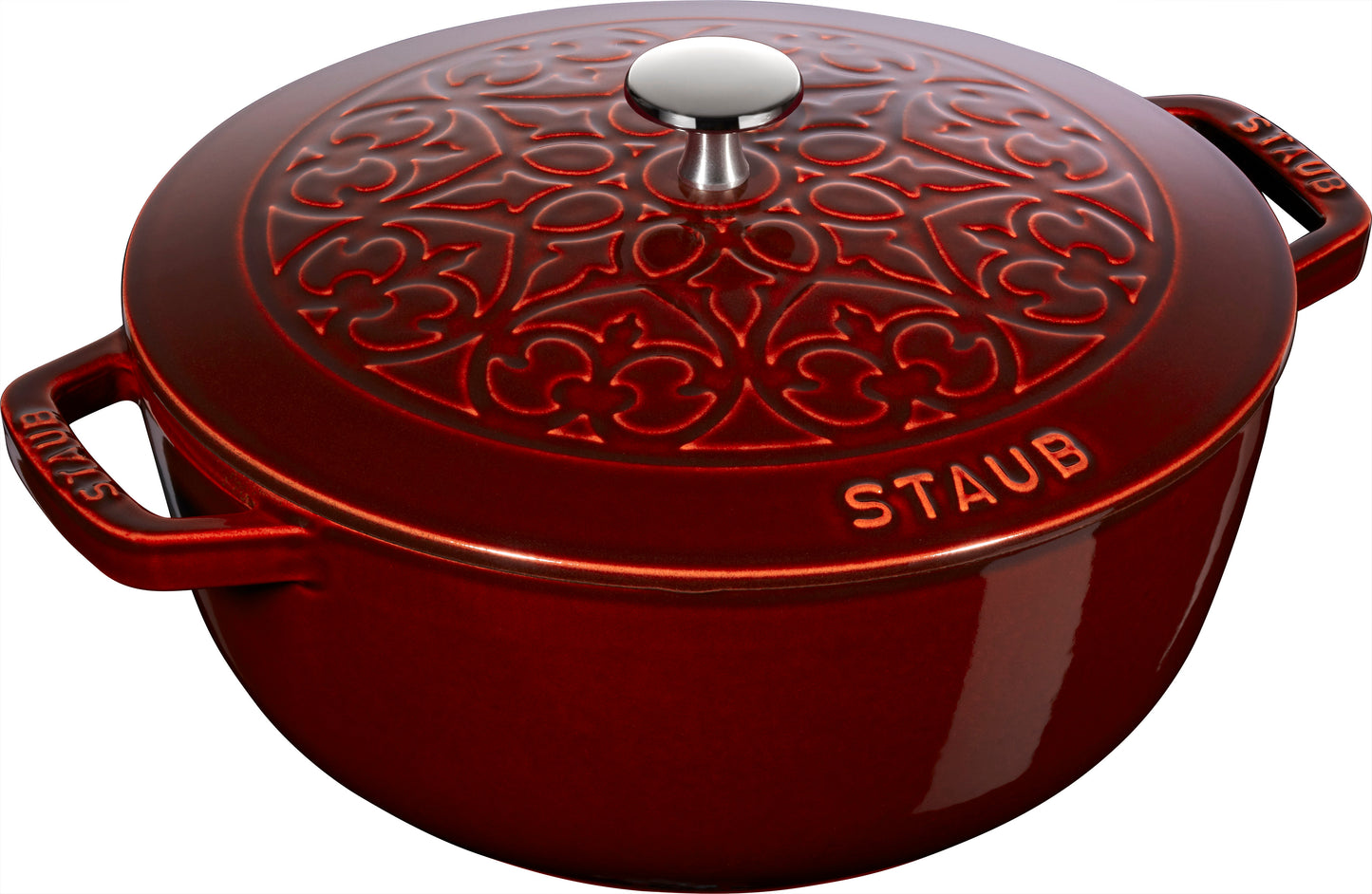 Staub La Marmite Lilie 24 cm in Grenadine-Rot für professionelle Küchen