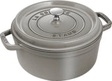 Staub Cocotte, 26 cm | Graphit-Grau | rund | Gusseisen