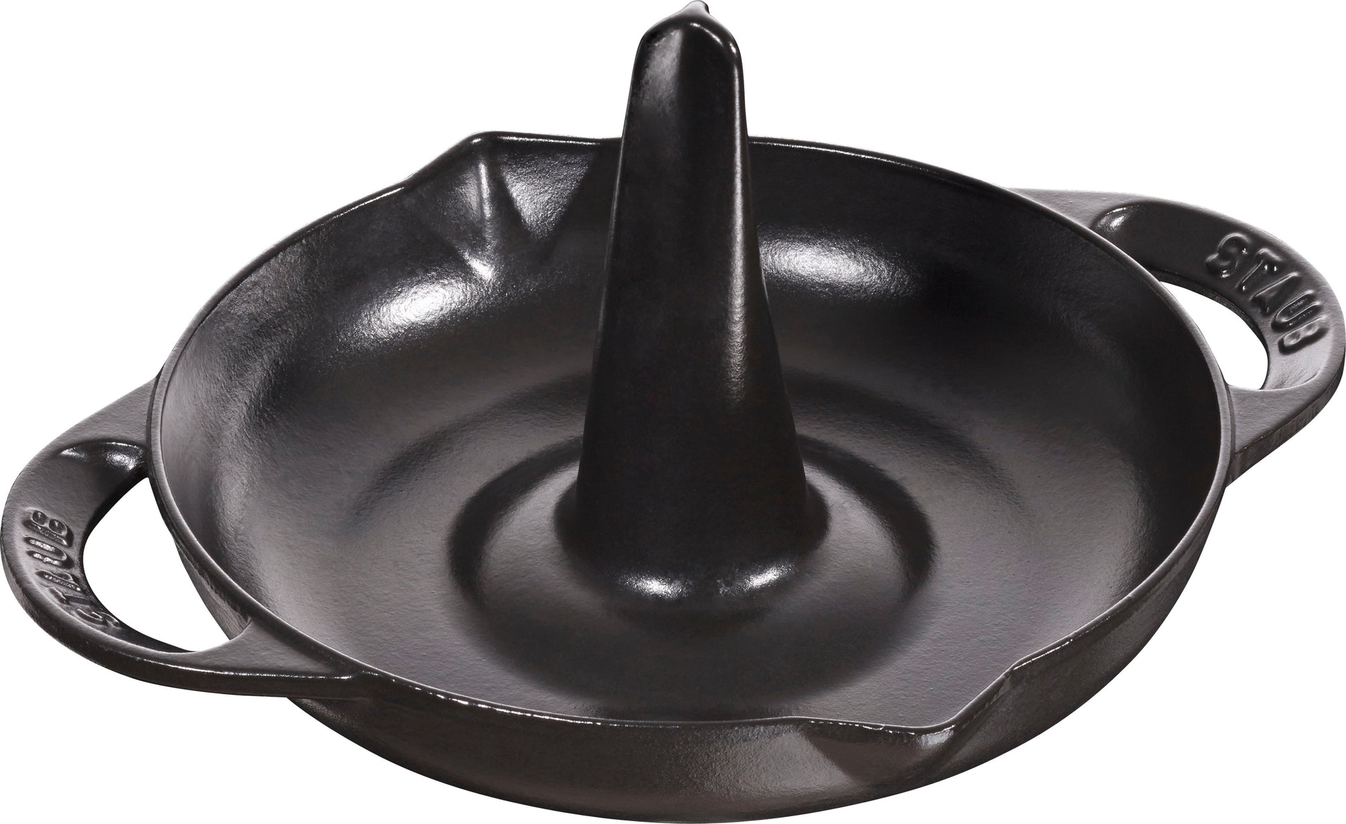 Staub Bräter aus Gusseisen, 24 cm, ideal für das Kochen in professionellen Küchen.