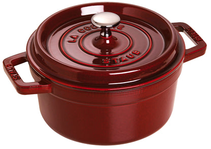 Staub Cocotte, 22 cm, Gusseisen, ideal für das Kochen und Servieren in der Gastronomie