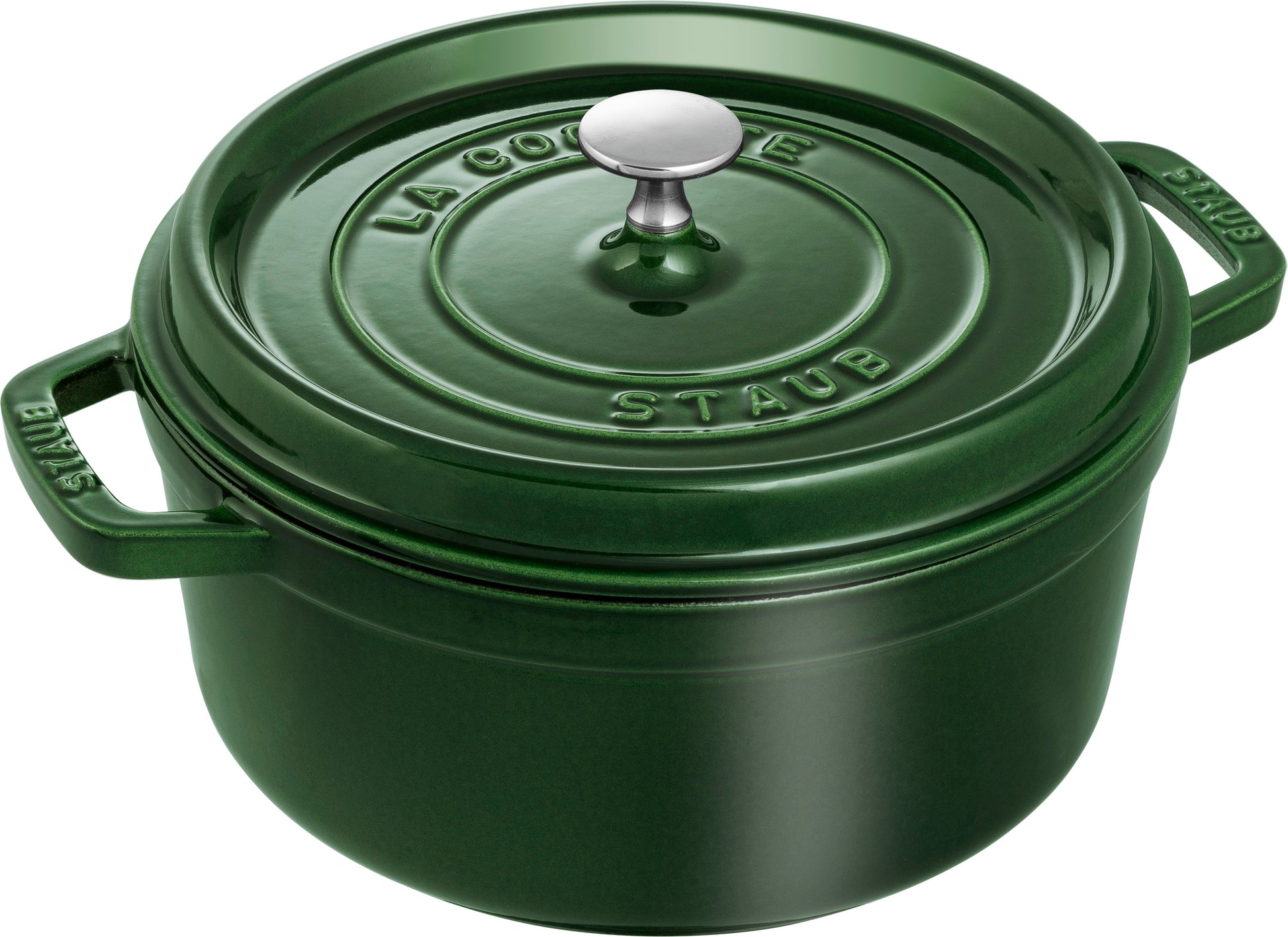 Staub Cocotte aus Gusseisen, geeignet für Induktionsherde, ideal für die Gastronomie.