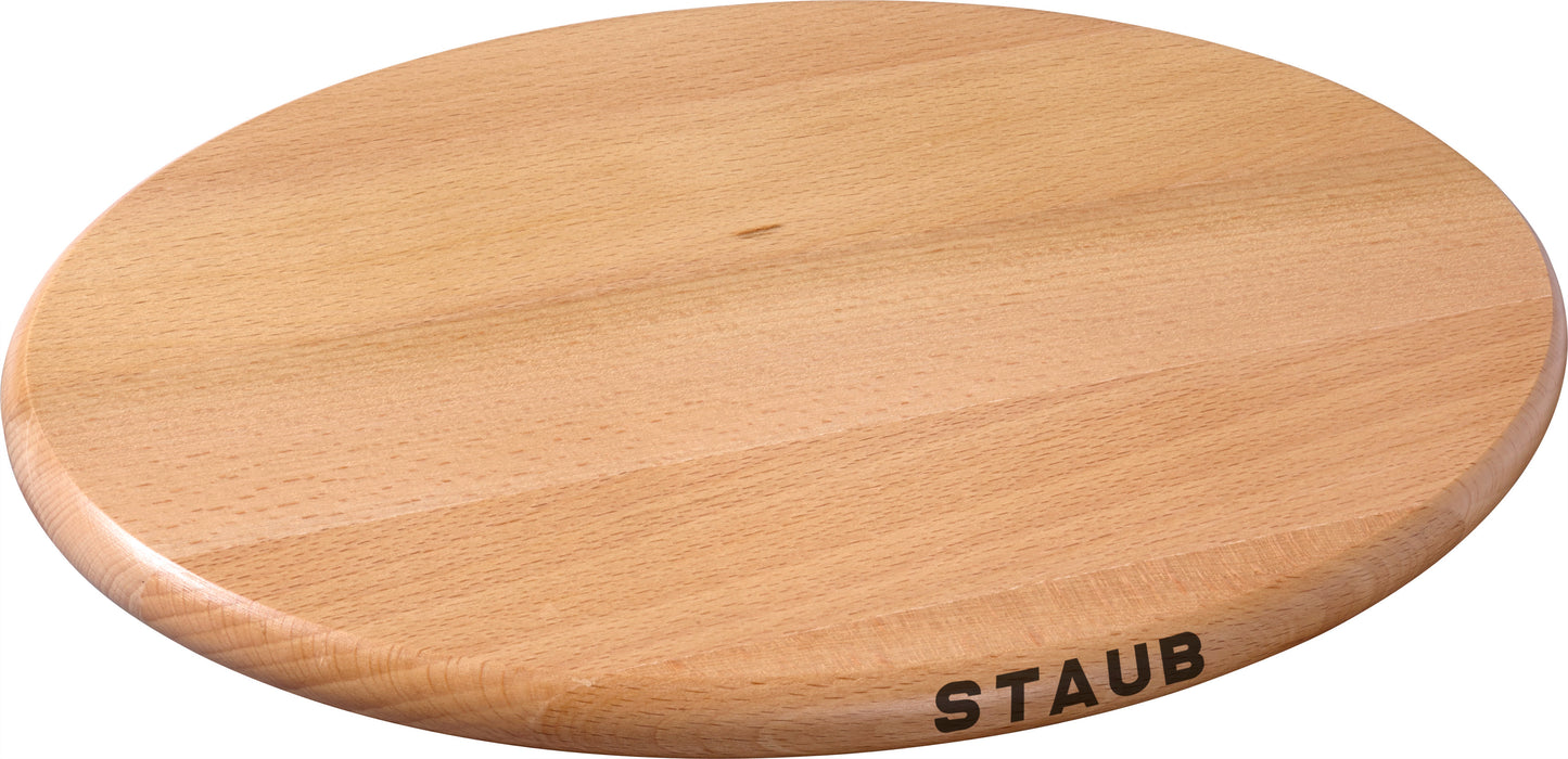 Staub magnetischer Untersetzer aus Buche für Töpfe und Bräter