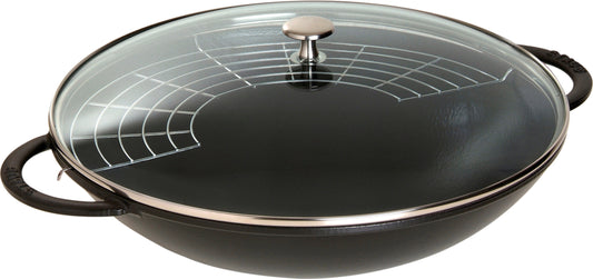 Staub Wok mit Glasdeckel, 37 cm für asiatische Küche