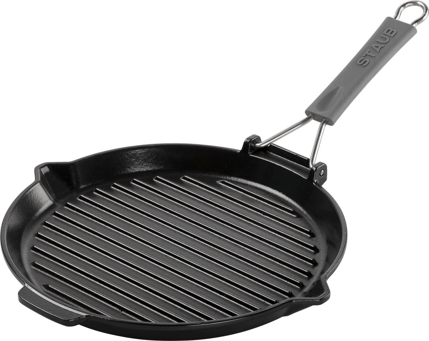Staub Grillpfanne mit Ausgießnase, 28 cm, ideal für Grillgerichte in der Gastronomie.