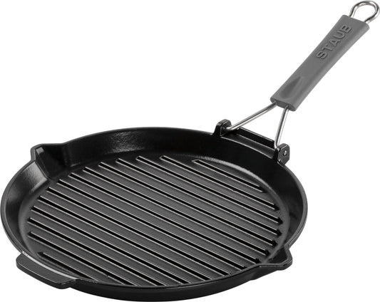 Staub Grillpfanne mit Ausgießnase, 28 cm, ideal für Grillgerichte in der Gastronomie.