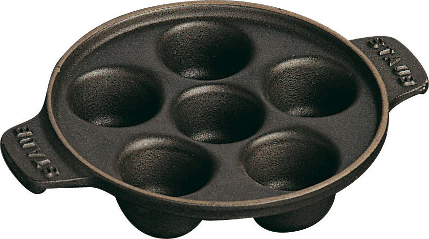 Staub Schneckenpfanne aus Gusseisen, 14 cm, ideal für die Zubereitung von Schneckengerichten