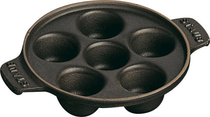 Staub Schneckenpfanne aus Gusseisen, 14 cm, ideal für die Zubereitung von Schneckengerichten