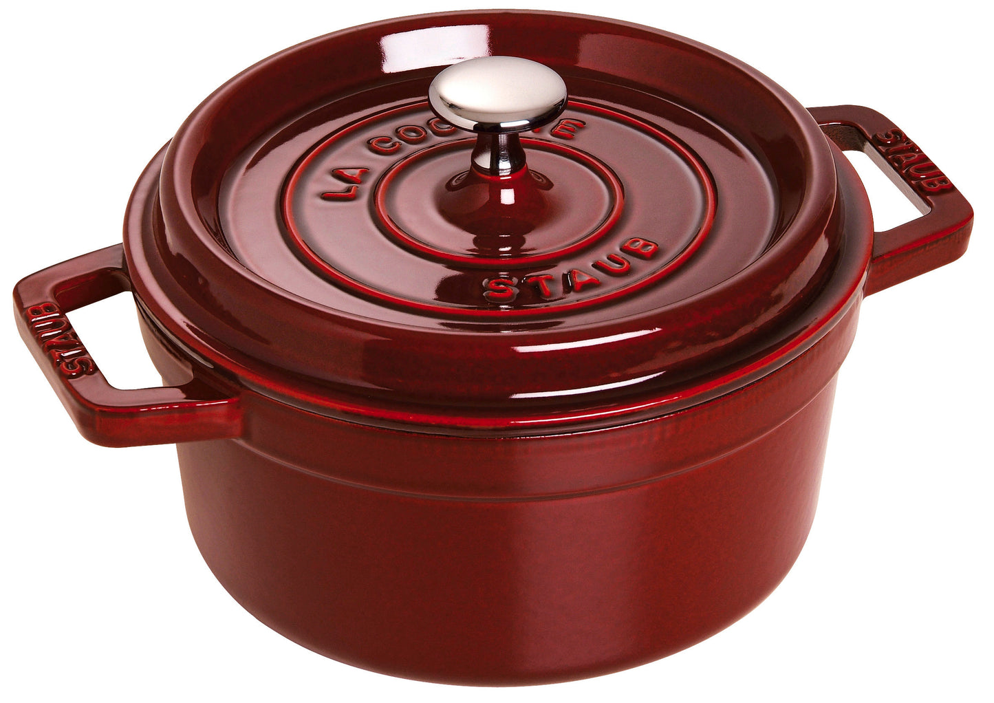 Staub Cocotte 20 cm aus Gusseisen für vielseitige Kochanwendungen.