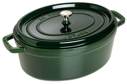 Staub Cocotte, 33 cm, oval, aus Gusseisen, geeignet für das Kochen in professionellen Küchen