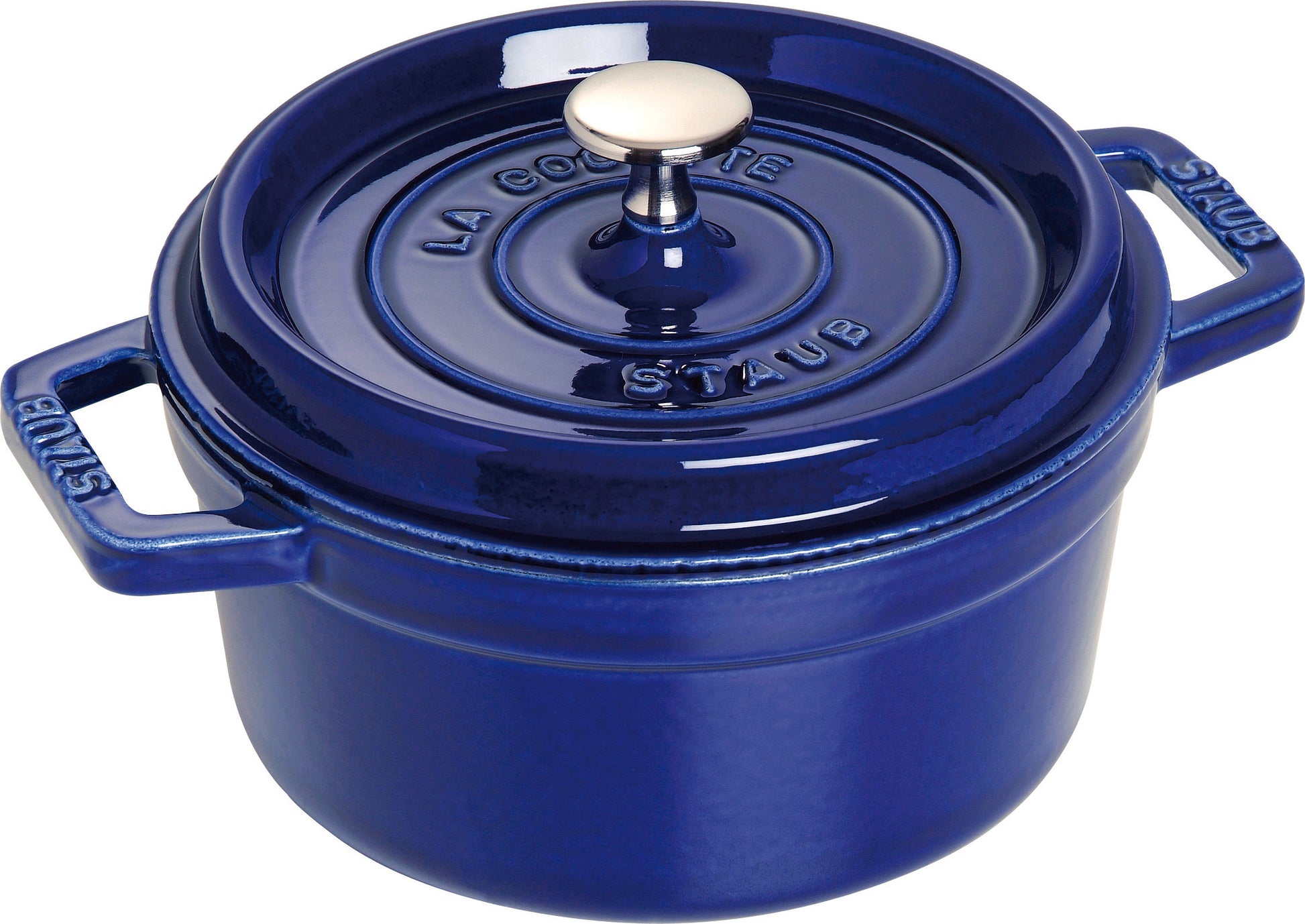 Staub Cocotte, 20 cm aus Gusseisen für die Zubereitung von Eintöpfen und Braten