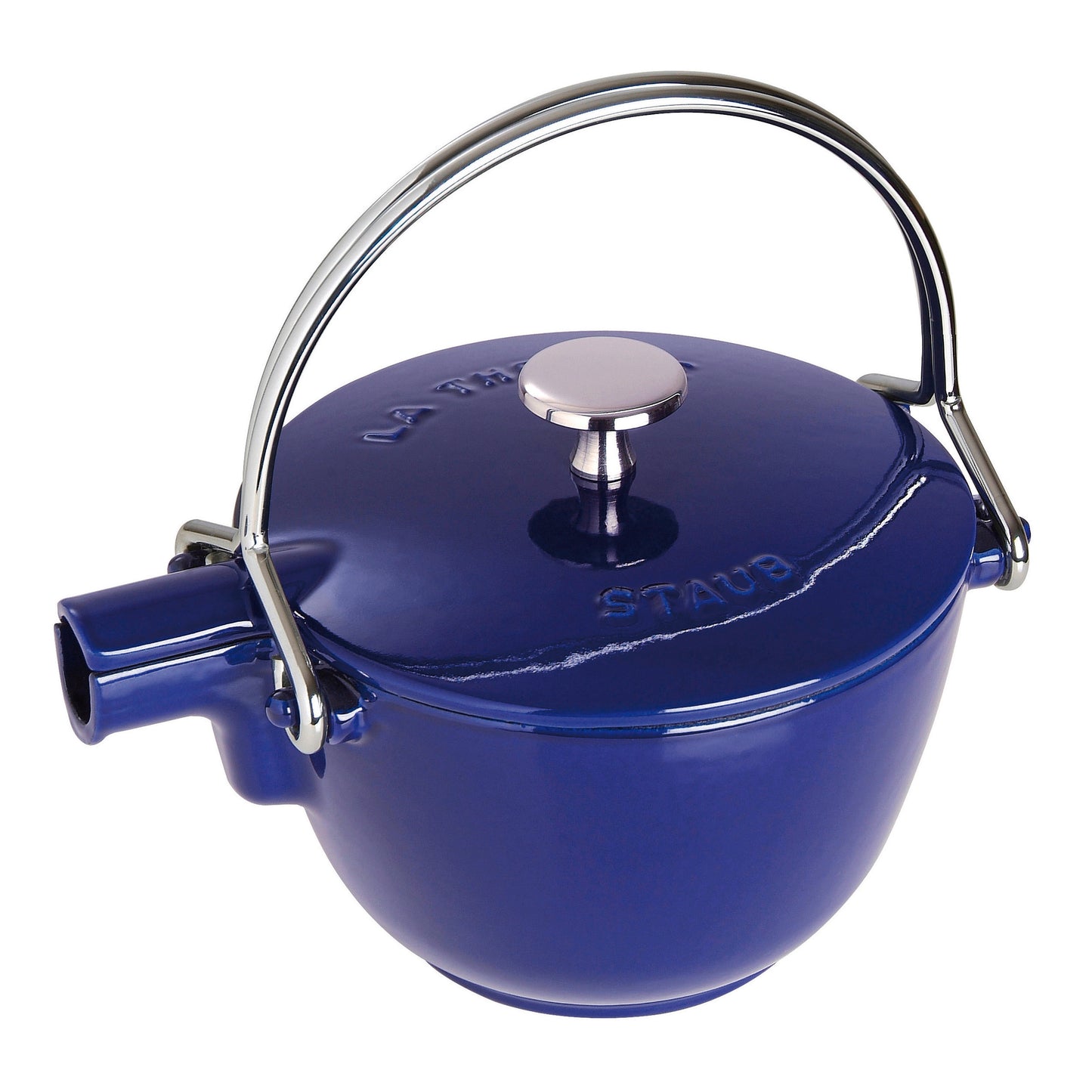 Staub Teekanne 1,1 l Dunkelblau für die Teezubereitung.