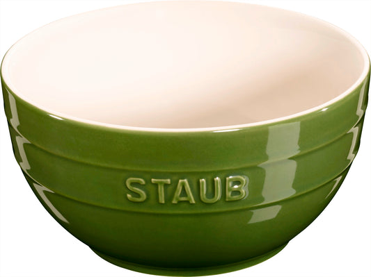 STAUB Schüssel in Basilikumgrün, ideal für Teige und Backwaren.