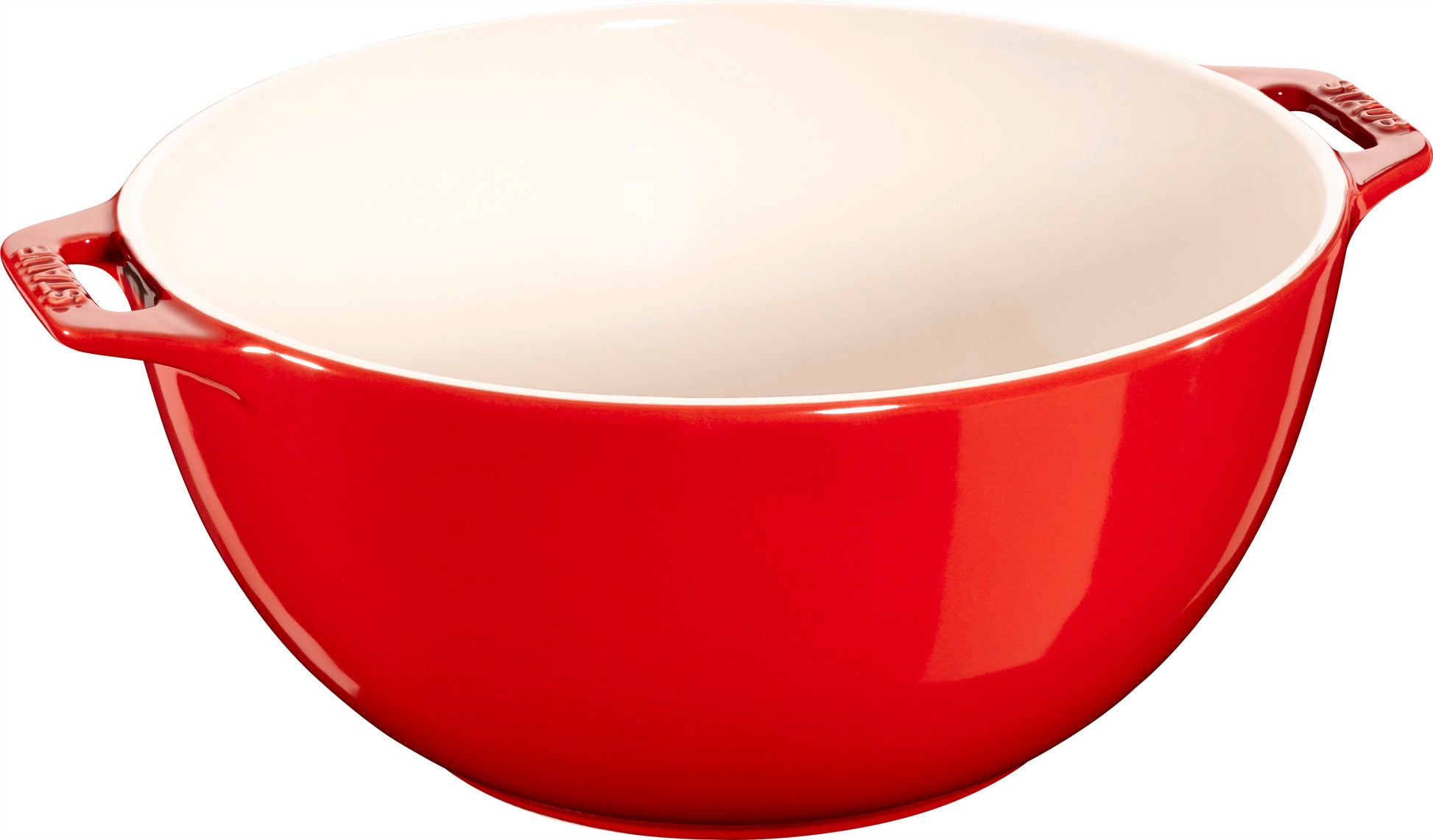 Staub Schüssel 25 cm Kirsch-Rot, ideal für Salate und Beilagen