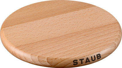 Staub magnetischer Untersetzer, 16 cm aus Buche, für sichere Ablage heißer Töpfe.